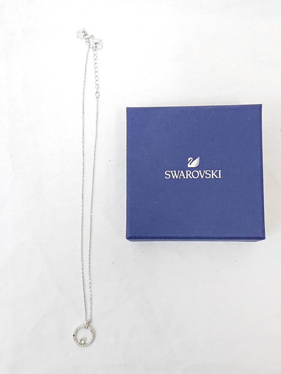 【中古】★SWAROVSKI スワロフスキー ネックレス ★ レディースアクセサリー シルバー色【2509】